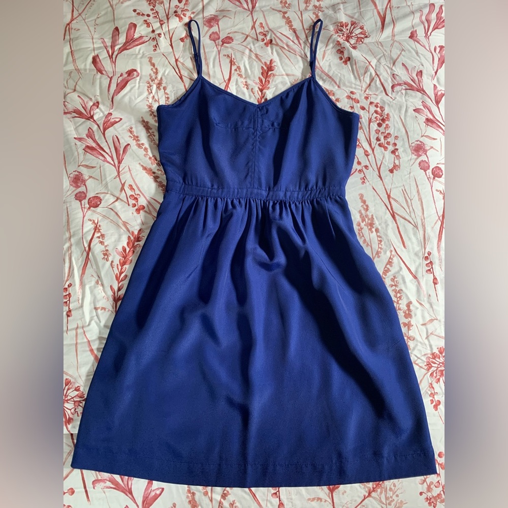 J Crew Blue Spaghetti Strap Short Dress